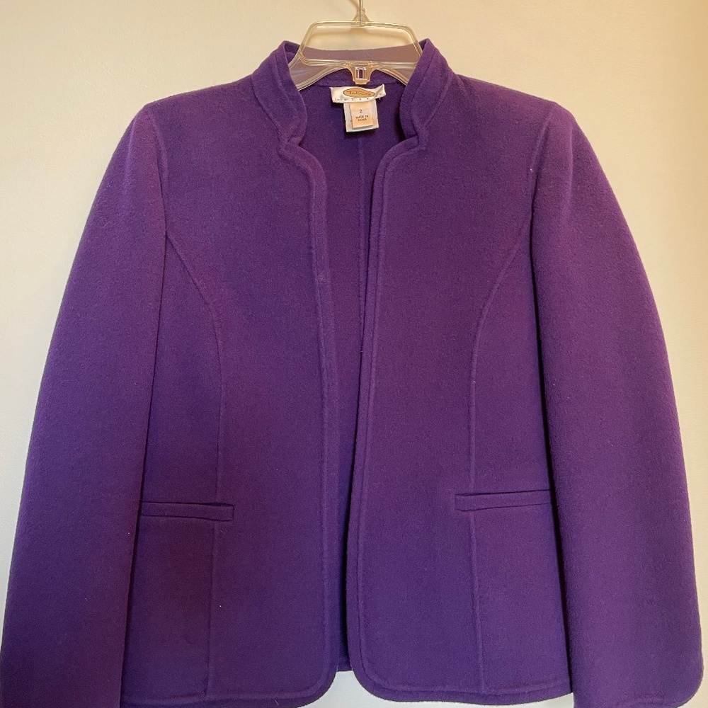 Talbots 2P wool purple jacket